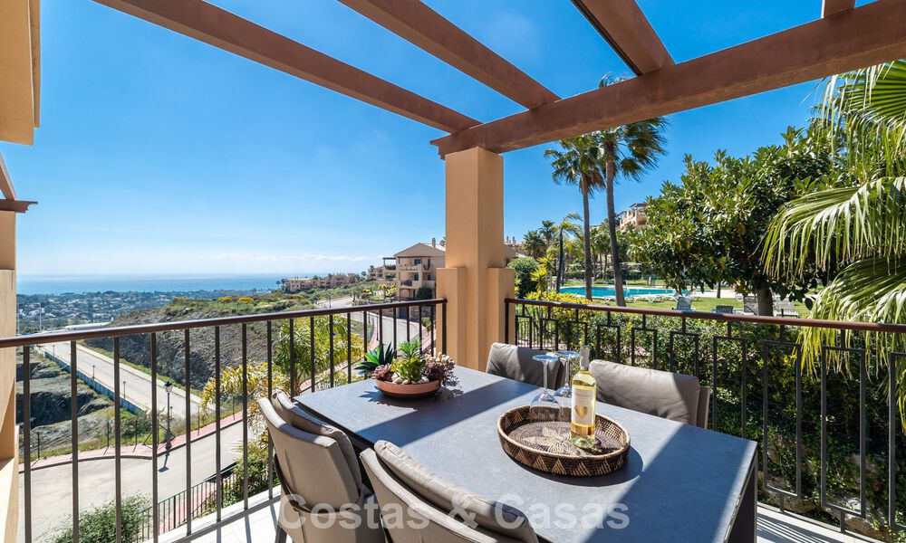 Ático de lujo prestigioso con vistas panorámicas al mar y al golf en venta en Marbella - Benahavís 797527