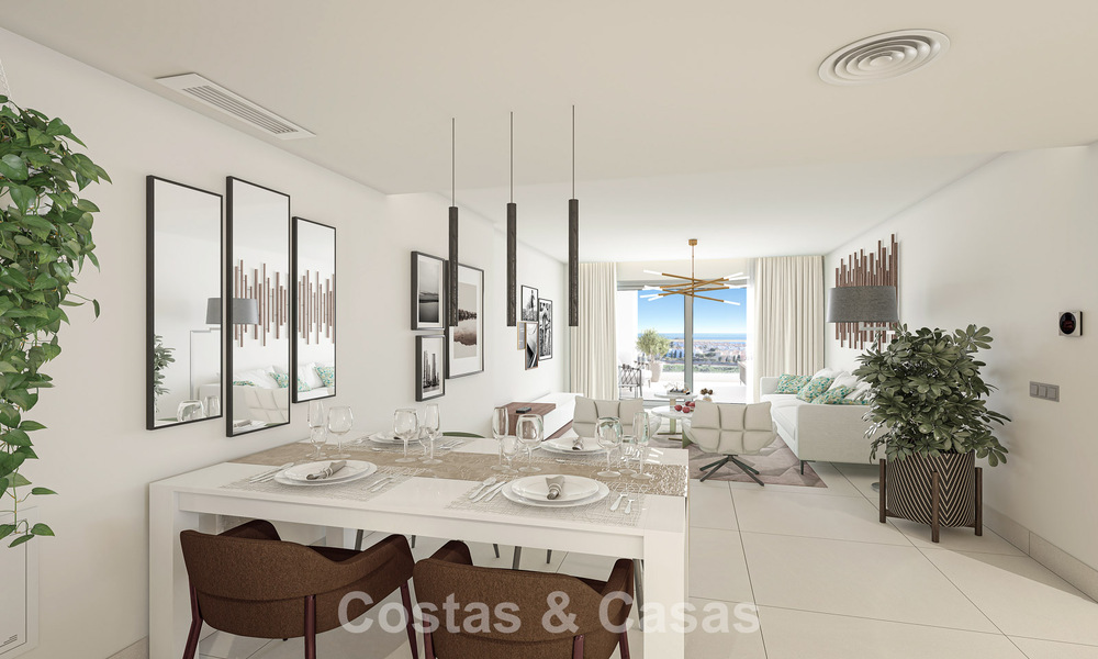 Apartamentos contemporáneos de lujo de obra nueva con encantadoras vistas al mar en venta en Manilva, Costa del Sol 797579