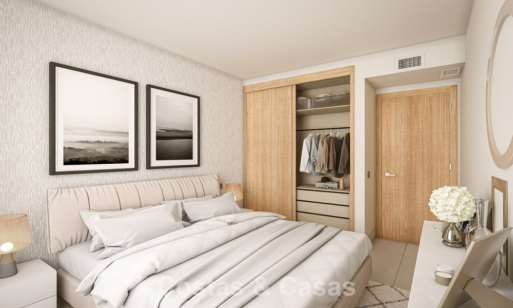 Apartamentos contemporáneos de lujo de obra nueva con encantadoras vistas al mar en venta en Manilva, Costa del Sol 797585