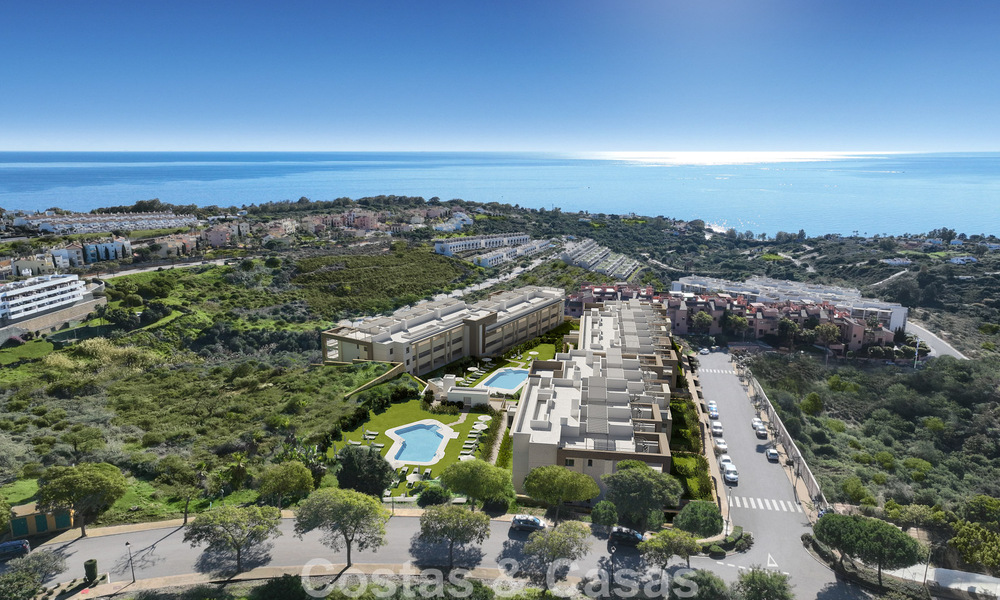 Apartamentos contemporáneos de lujo de obra nueva con encantadoras vistas al mar en venta en Manilva, Costa del Sol 797590