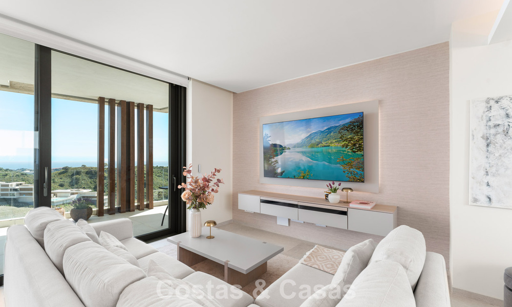 Ático de lujo luminoso y contemporáneo en venta con vistas al mar en las colinas de La Quinta Resort en Marbella - Benahavís 797677