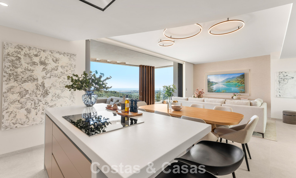Ático de lujo luminoso y contemporáneo en venta con vistas al mar en las colinas de La Quinta Resort en Marbella - Benahavís 797702