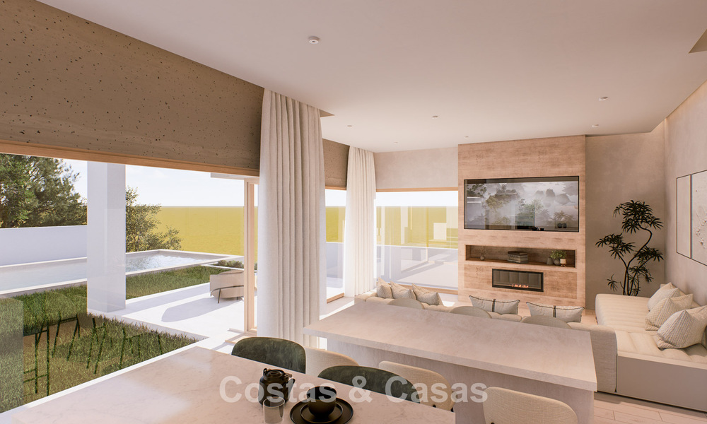 Proyecto de villa de obra nueva en venta junto a un campo de golf cerca del centro de Estepona 798387
