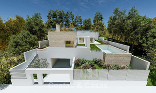 Proyecto de villa de obra nueva en venta junto a un campo de golf cerca del centro de Estepona 798389 