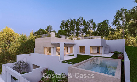 Proyecto de villa de obra nueva en venta junto a un campo de golf cerca del centro de Estepona 798390