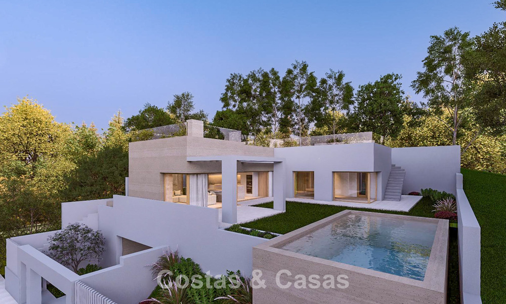 Proyecto de villa de obra nueva en venta junto a un campo de golf cerca del centro de Estepona 798390