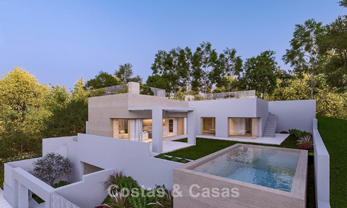 Proyecto de villa de obra nueva en venta junto a un campo de golf cerca del centro de Estepona 798390