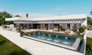 Proyecto de villa de lujo en venta en primera línea de golf en Casares, Costa del Sol 798380 