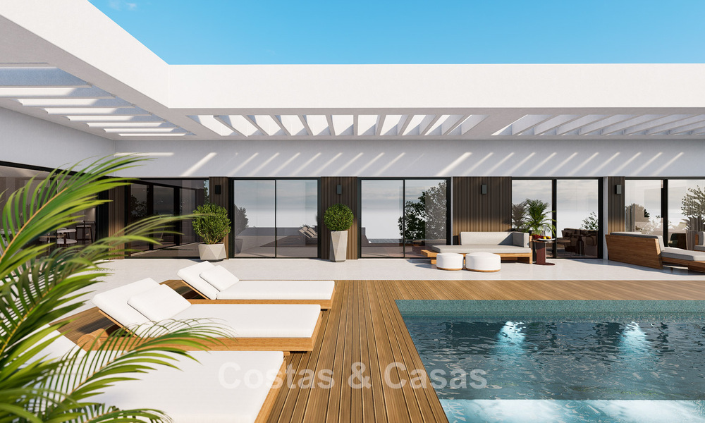Proyecto de villa de lujo en venta en primera línea de golf en Casares, Costa del Sol 798383