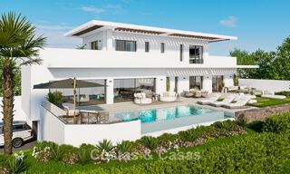Villa exclusiva de obra nueva en venta a pocos minutos de la playa y de los campos de golf en Casares, Costa del Sol 798511 