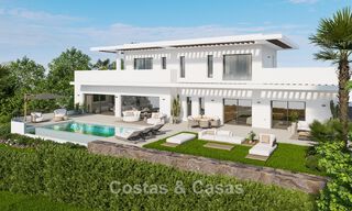 Villa exclusiva de obra nueva en venta a pocos minutos de la playa y de los campos de golf en Casares, Costa del Sol 798512 