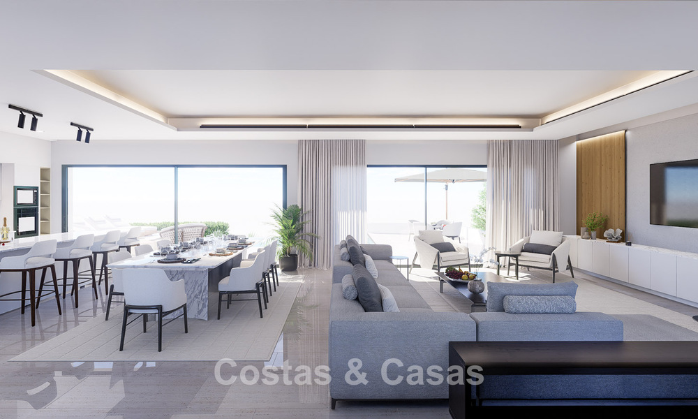 Villa exclusiva de obra nueva en venta a pocos minutos de la playa y de los campos de golf en Casares, Costa del Sol 798514
