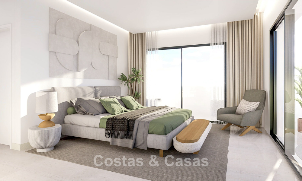 Villa exclusiva de obra nueva en venta a pocos minutos de la playa y de los campos de golf en Casares, Costa del Sol 798515