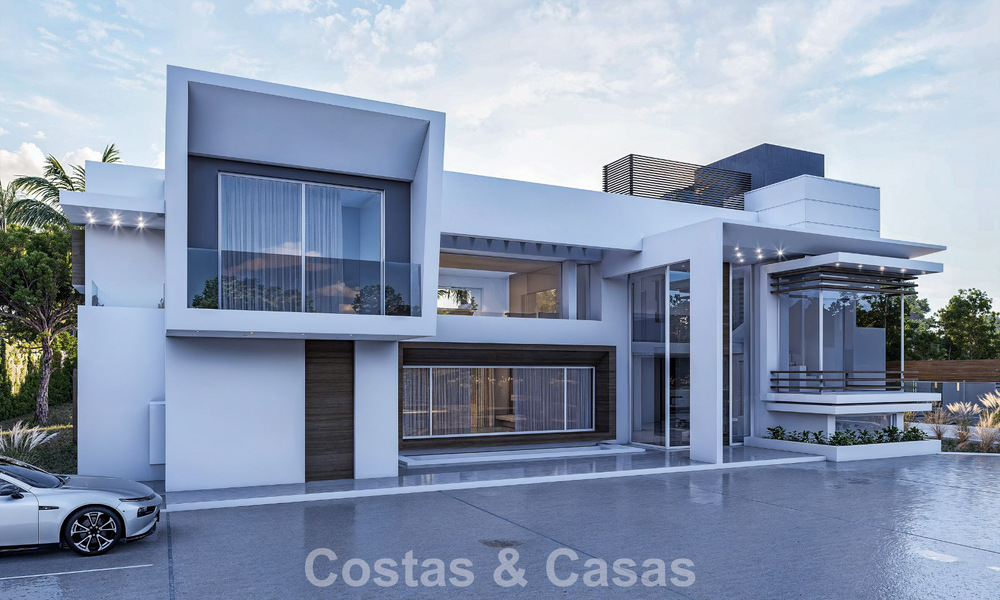 Villa moderna exclusiva en construcción en venta en Guadalmina Baja, Marbella 798828