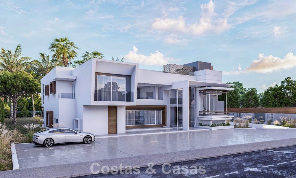 Villa moderna exclusiva en construcción en venta en Guadalmina Baja, Marbella 798831