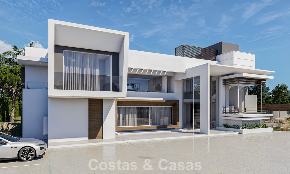 Villa moderna exclusiva en construcción en venta en Guadalmina Baja, Marbella 798834