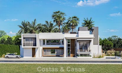 Villa moderna exclusiva en construcción en venta en Guadalmina Baja, Marbella 798836