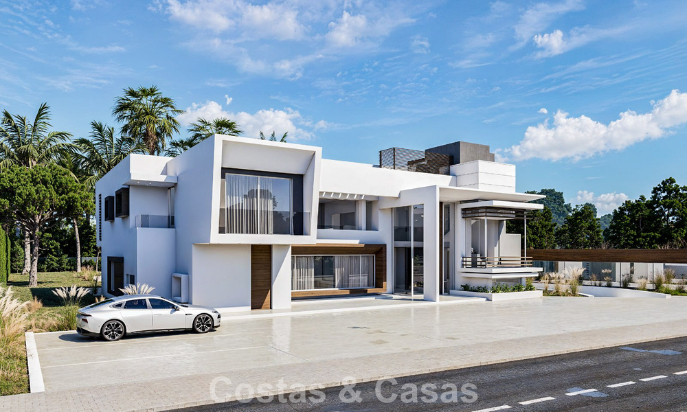 Villa moderna exclusiva en construcción en venta en Guadalmina Baja, Marbella 798837