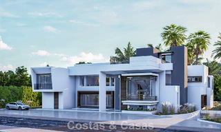 Villa moderna exclusiva en construcción en venta en Guadalmina Baja, Marbella 798838 