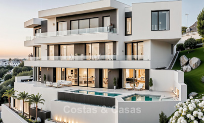 Villa moderna exclusiva con vistas panorámicas en venta en La Cala Golf, Mijas, Costa del Sol 798922