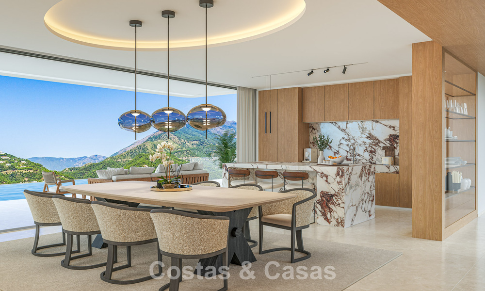 Villa de lujo de diseño con vistas panorámicas al mar en venta en un exclusivo resort de golf cerrado en Marbella - Benahavís 799028