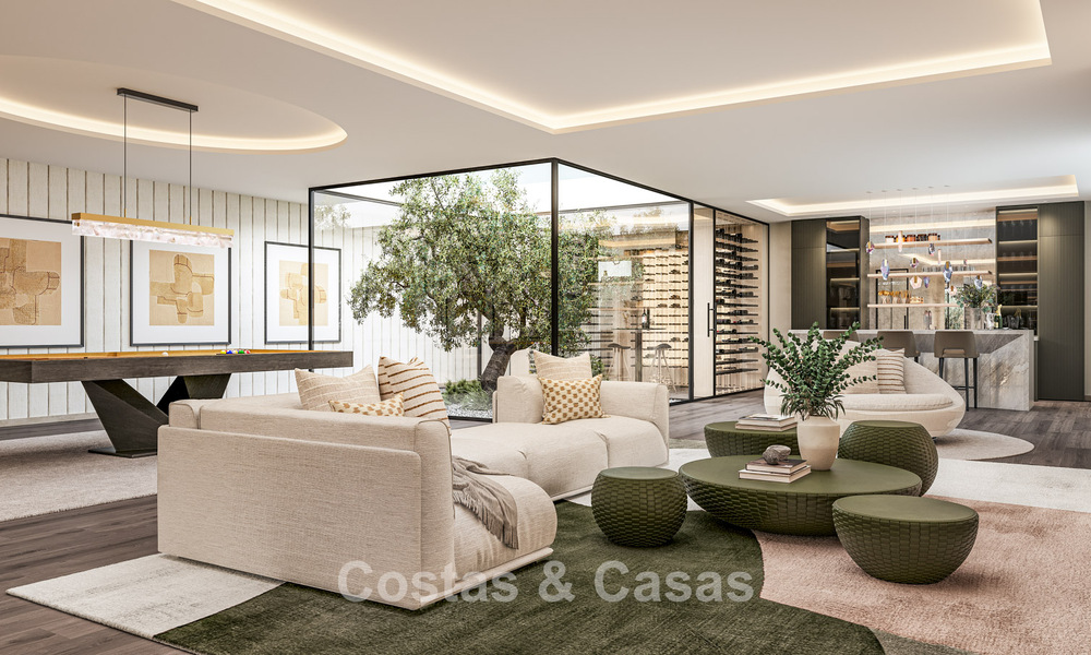 Villa de lujo de diseño con vistas panorámicas al mar en venta en un exclusivo resort de golf cerrado en Marbella - Benahavís 799029