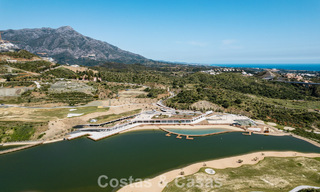 Villa de lujo de diseño con vistas panorámicas al mar en venta en un exclusivo resort de golf cerrado en Marbella - Benahavís 799053 