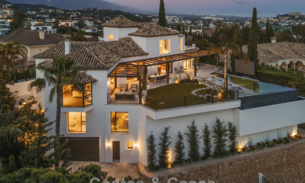 Villa de lujo en estilo arquitectónico mediterráneo contemporáneo en venta en una urbanización cerrada en Marbella - Benahavís 799064