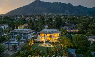 Nueva villa arquitectónica, moderna y de diseño, con impresionantes vistas al mar en venta en la Milla de Oro de Marbella 799285 