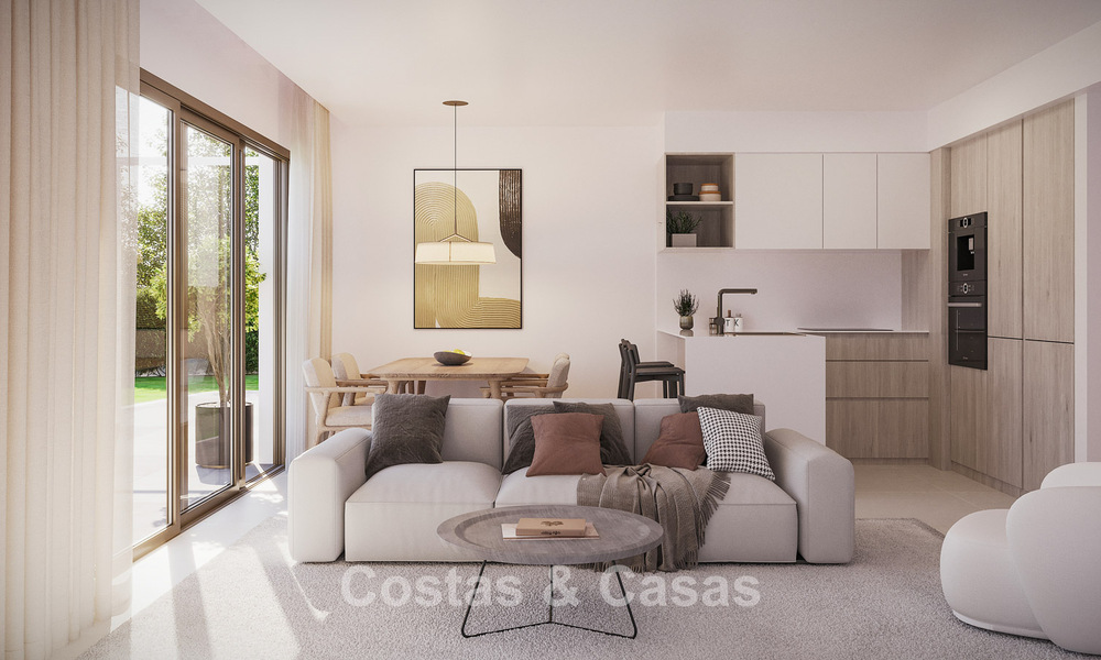 ¡Lanzamiento! Modernos apartamentos de obra nueva con vistas al mar en venta en el centro de Estepona 799548