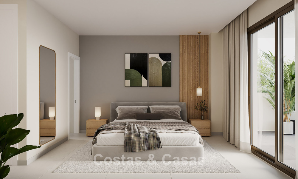 ¡Lanzamiento! Modernos apartamentos de obra nueva con vistas al mar en venta en el centro de Estepona 799549