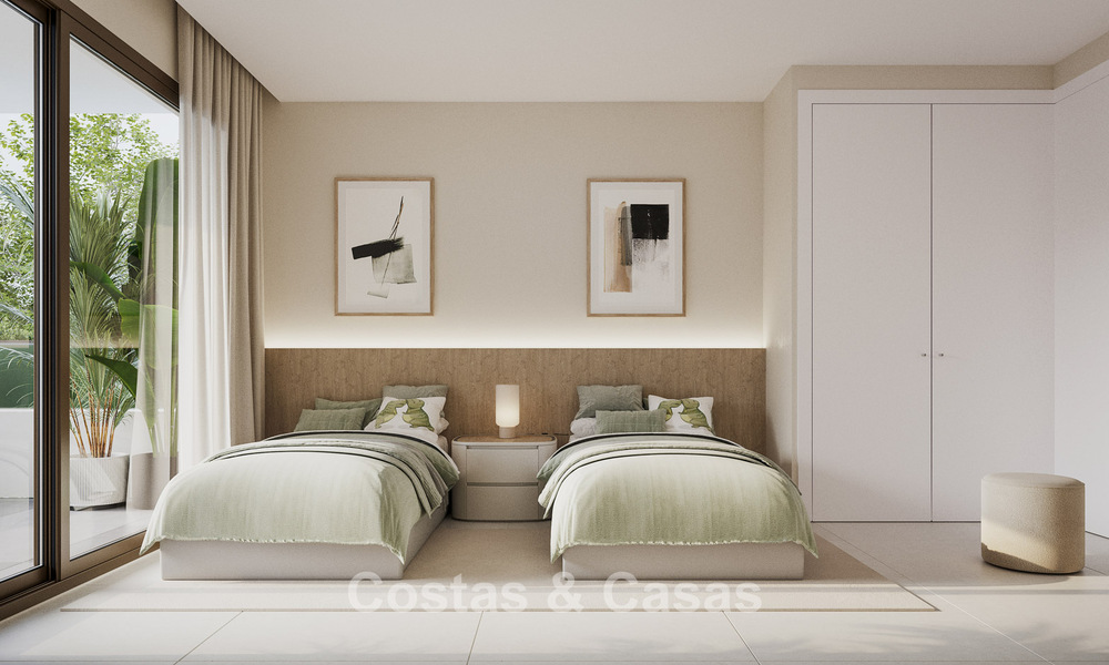 ¡Lanzamiento! Modernos apartamentos de obra nueva con vistas al mar en venta en el centro de Estepona 799550