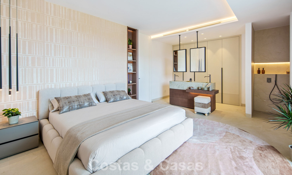 Villa contemporánea de diseño con vistas panorámicas en venta en el Valle del Golf de Nueva Andalucía, Marbella 800154