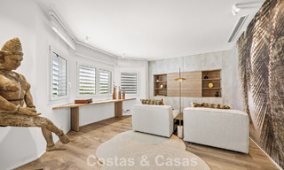 Villa de lujo mediterránea de una sola planta en venta en primera línea de golf en Guadalmina, Marbella 800585 
