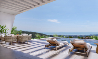 Villa de lujo de última generación en venta en las tranquilas colinas de Marbella - Benahavís con vistas al valle verde y al mar 800731 