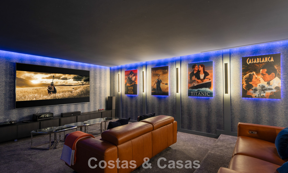 Impresionante villa de lujo con arquitectura minimalista moderna en venta en las colinas de Marbella Este 801158