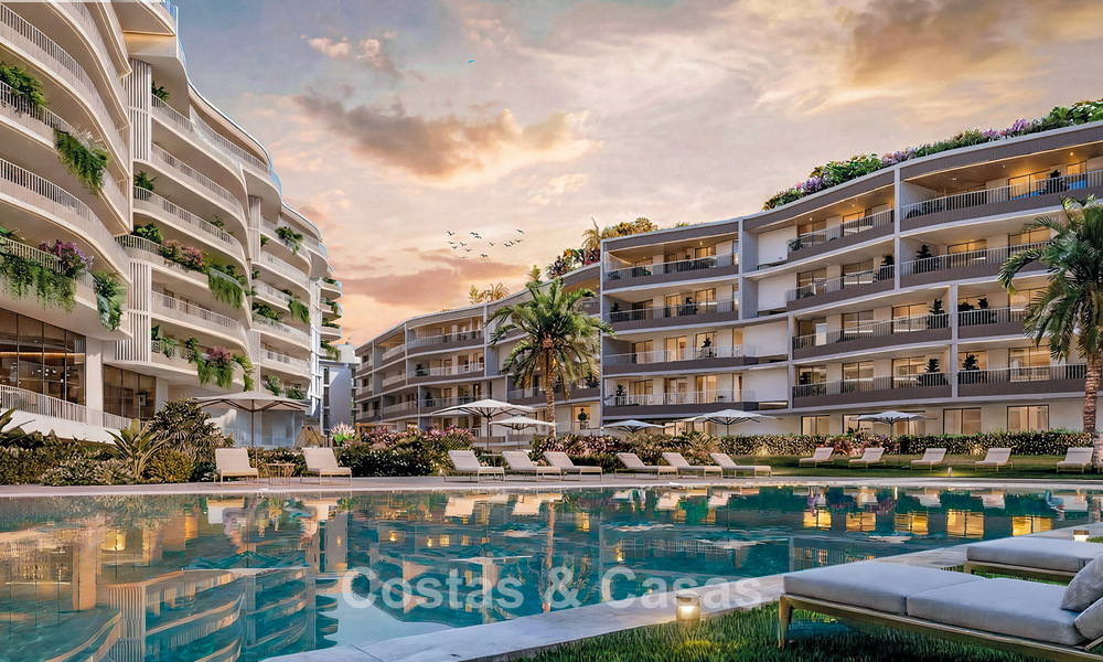 Apartamentos modernos con amplias terrazas y vistas al mar en venta en Torremolinos cerca La Cariheula, Málaga, Costa del Sol 801243