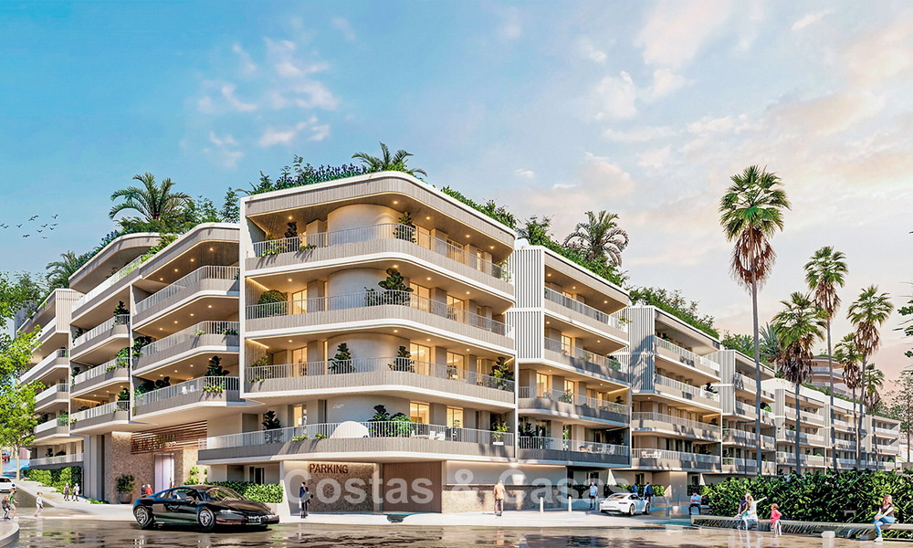 Apartamentos modernos con amplias terrazas y vistas al mar en venta en Torremolinos cerca La Cariheula, Málaga, Costa del Sol 801245