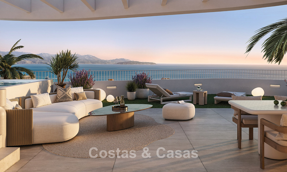 Apartamentos modernos con amplias terrazas y vistas al mar en venta en Torremolinos cerca La Cariheula, Málaga, Costa del Sol 801247