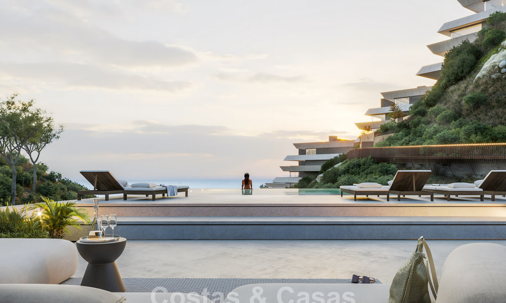 Innovadoras viviendas de obra nueva con vistas panorámicas al mar en venta en Benalmádena, Costa del Sol 801459