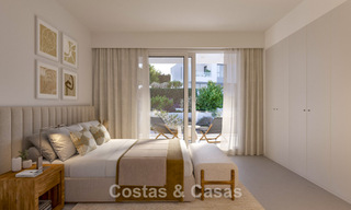 Villa moderna pareada en venta a poca distancia de la playa en Elviria, Marbella 801849 