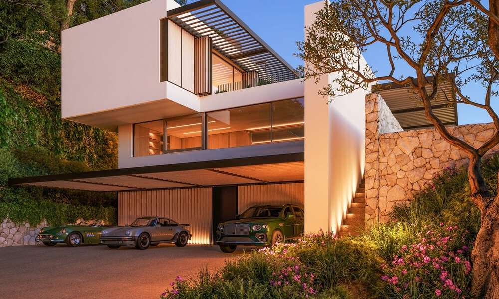 Villa de lujo moderna y elegante en venta en la prestigiosa urbanización de El Madroñal en Benahavís - Marbella 801863
