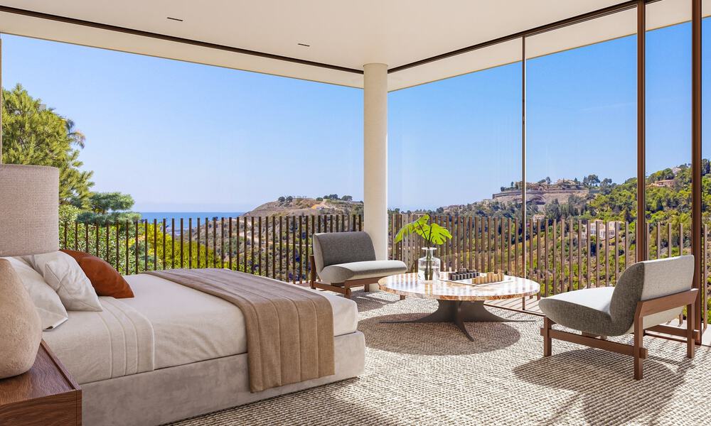 Villa de diseño de vanguardia con vistas panorámicas al mar en venta en El Madroñal, Marbella - Benahavís 801872