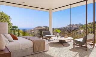 Villa de diseño de vanguardia con vistas panorámicas al mar en venta en El Madroñal, Marbella - Benahavís 801872 
