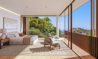 Villa de diseño de vanguardia con vistas panorámicas al mar en venta en El Madroñal, Marbella - Benahavís 801881 