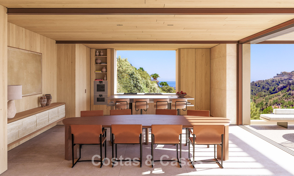 Villa de diseño de vanguardia con vistas panorámicas al mar en venta en El Madroñal, Marbella - Benahavís 801883