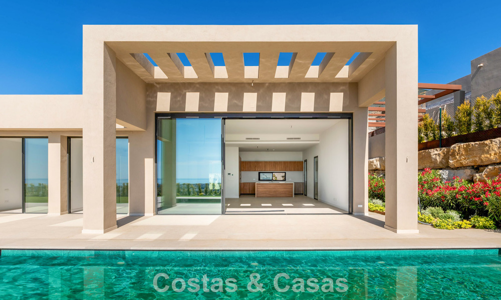 Villa nueva de lujo moderna con vistas panorámicas al mar en venta en las colinas de Marbella - Benahavís 802097