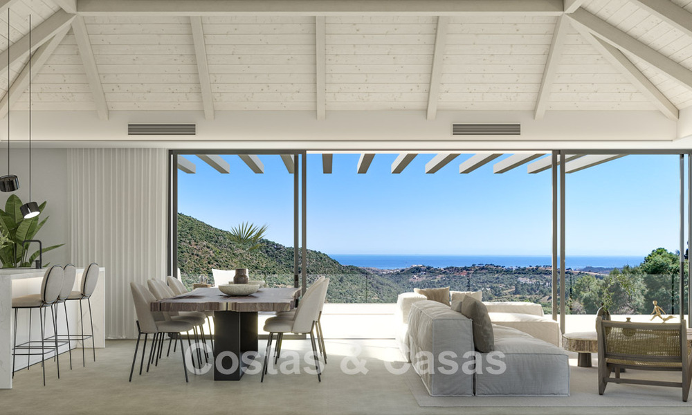 Villa de obra nueva de alta gama con vistas panorámicas al mar en venta en las colinas de Marbella - Benahavís 802122