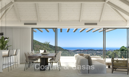 Villa de obra nueva de alta gama con vistas panorámicas al mar en venta en las colinas de Marbella - Benahavís 802122