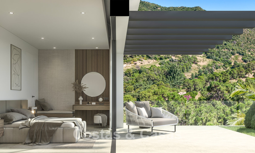 Villa de obra nueva de alta gama con vistas panorámicas al mar en venta en las colinas de Marbella - Benahavís 802123